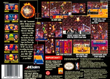 NBA Jam - Tournament Edition (USA) (Beta) box cover back